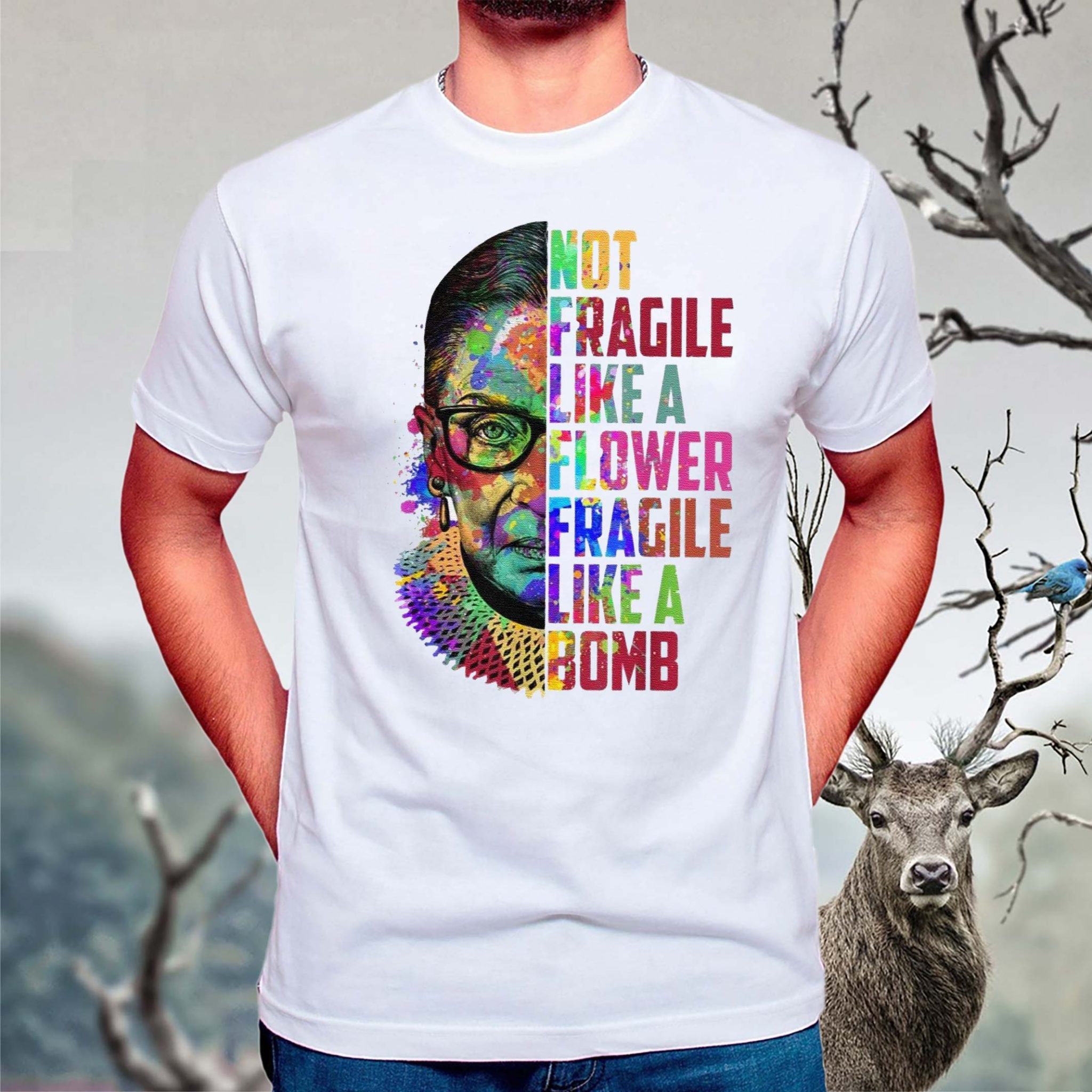 rbg fragile like a bomb quote shirt