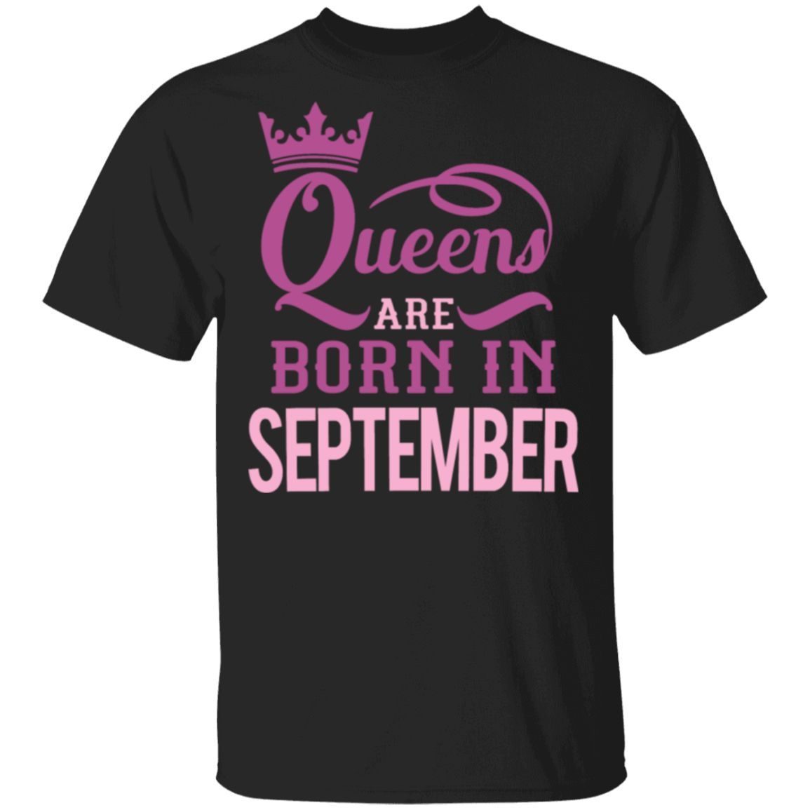 Queens Are Born in September Funny Lipstick T-Shirt Gift