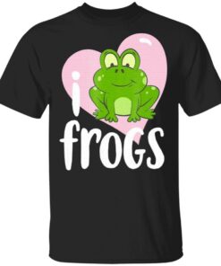 Cute Frog Pink Heart Frog Lover T-Shirt