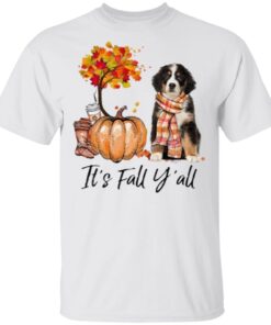 Bernese Mountain Dog It's Fall Y'all Pumpkin Halloween Shirt