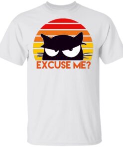 Excuse Me Funny Retro Vintage Sunset Cat Lovers T-Shirt