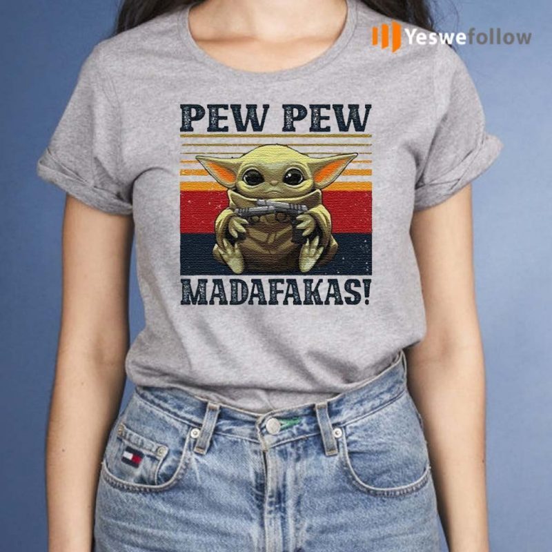 baby yoda pew pew shirt