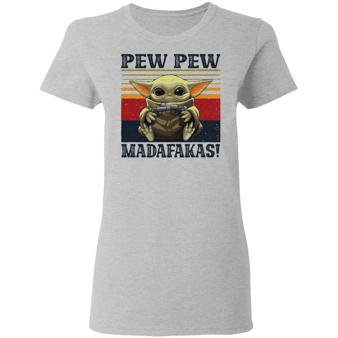 Baby Yoda Pew Pew madafakas vintage tshirt