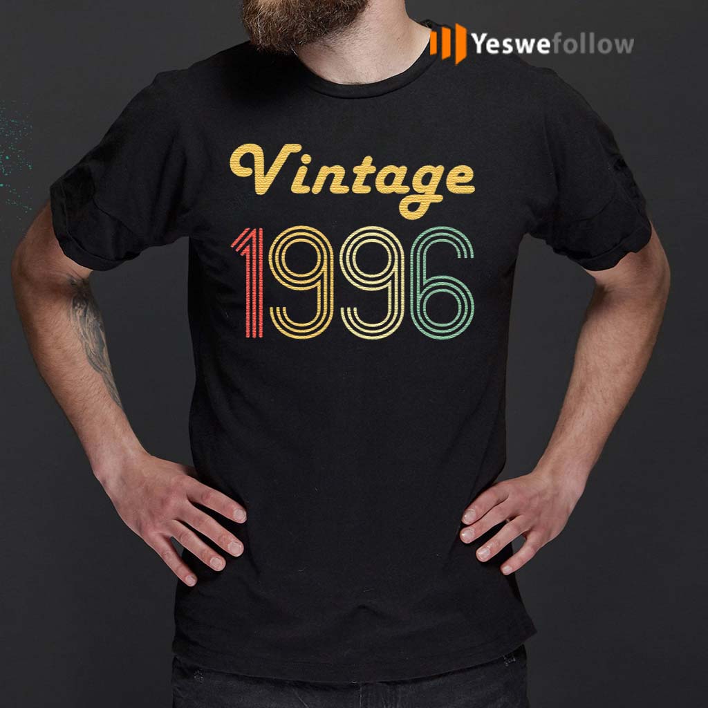24Th-Birthday-Gifts-For-Men-Age-24-Years-Old-Vintage-1996-T-Shirt