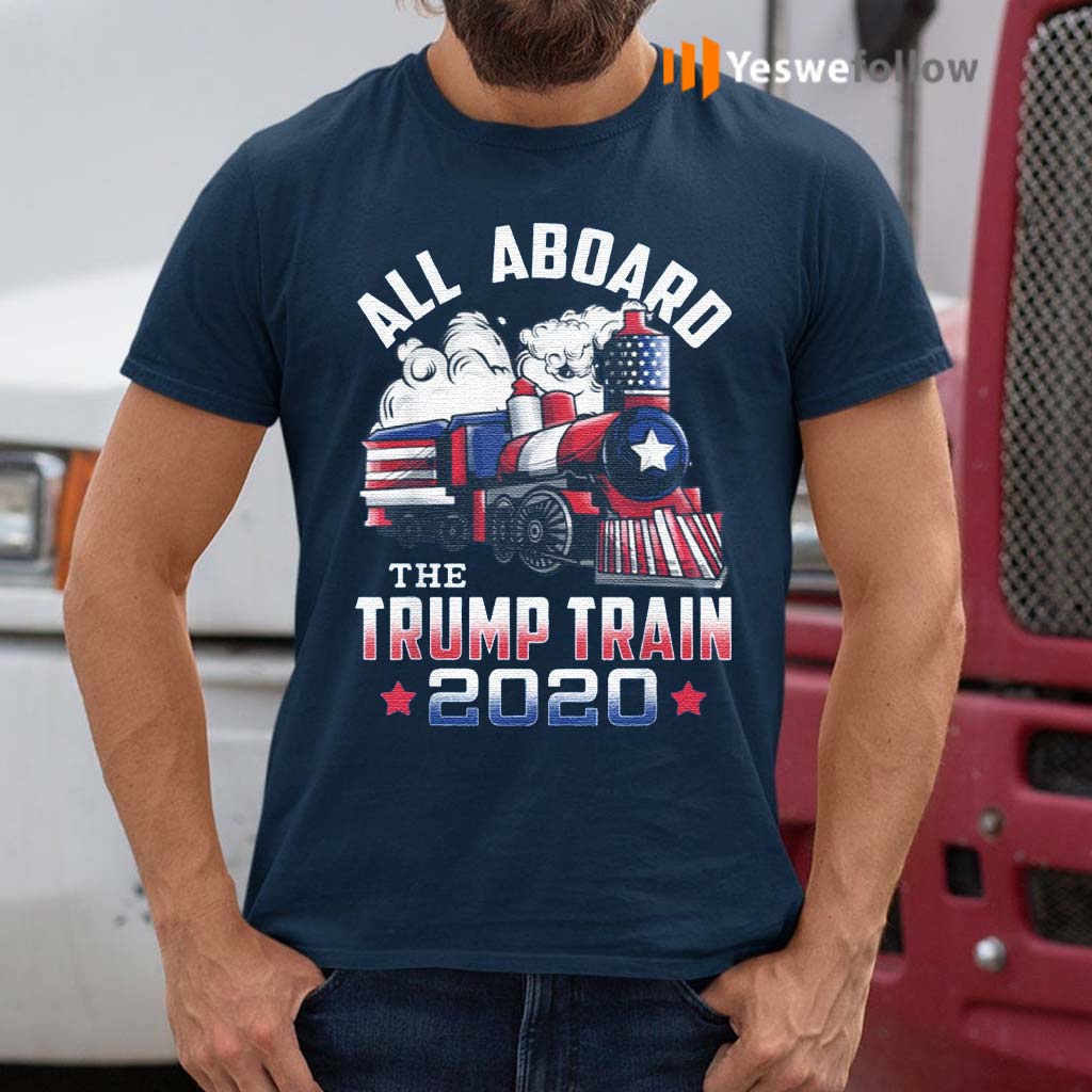 All-Aboard-The-Trump-Train-Trump-2020-T-Shirt
