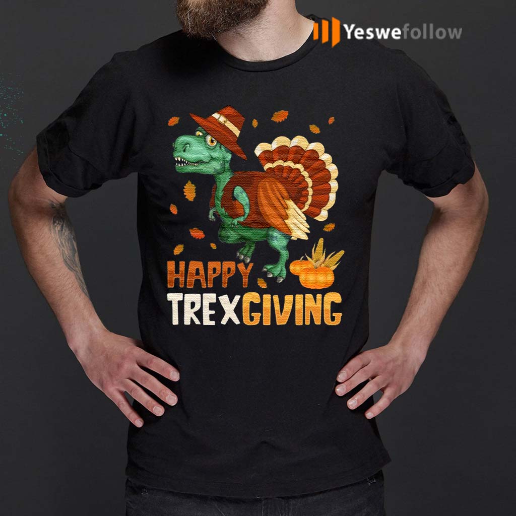 Happy-Thanksgiving-T-Rex-Dinosaur-Funny-Thanksgiving-T-Shirt