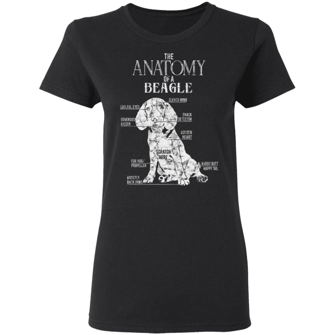 Anatomy Of A Beagle Dog T Shirt