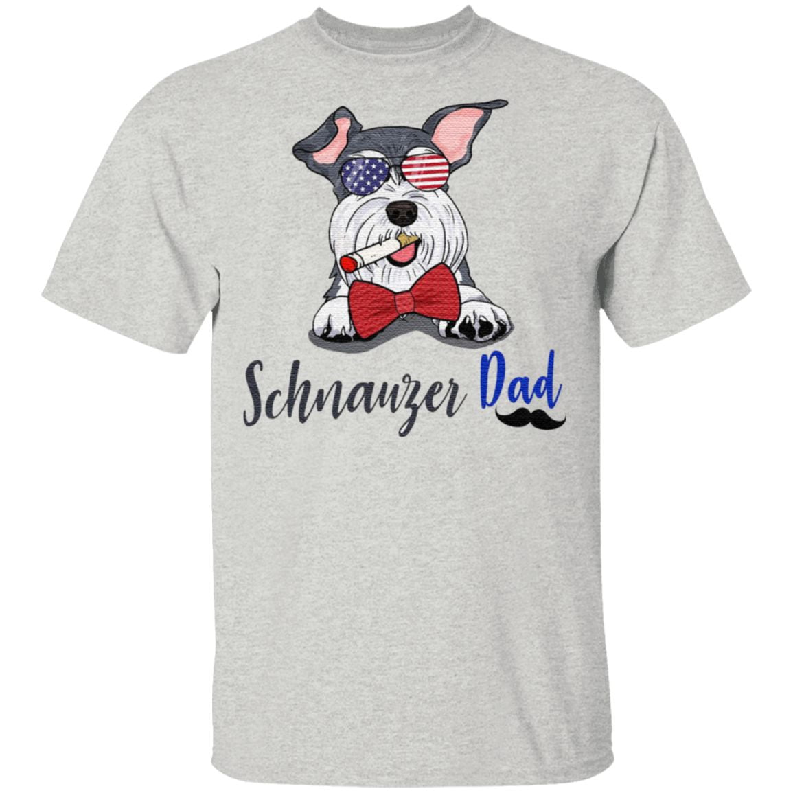 Dog schnauzer dad t shirt