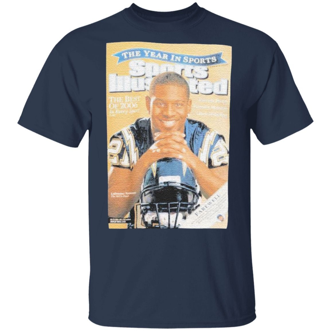 Cover Tee San Diego Chargers 2009 Ladainian Tomlinson t shirt