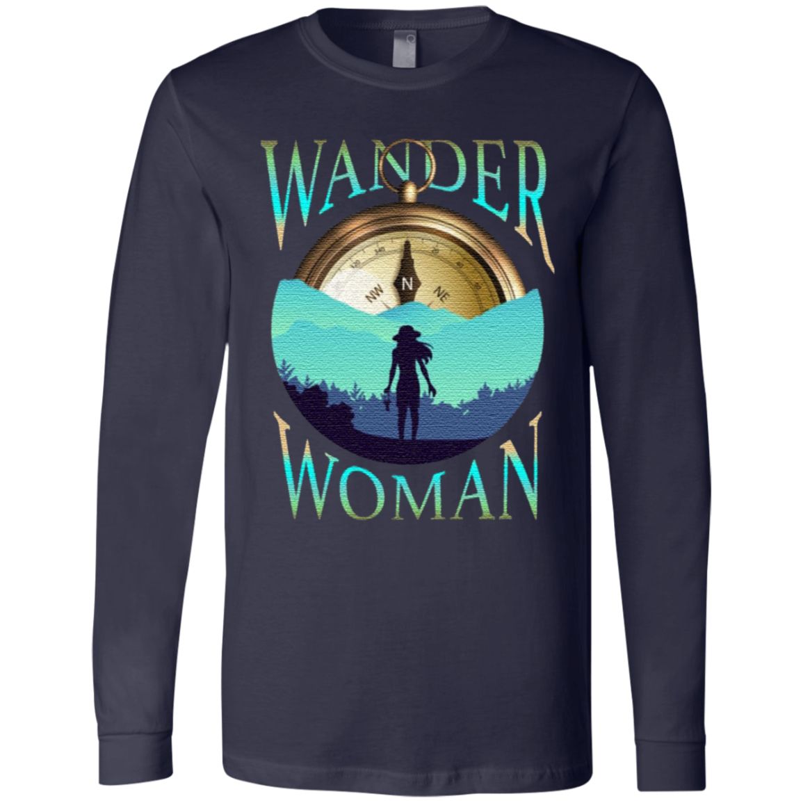 Wander Woman Compass Outdoor Hiking Camping T Shirt