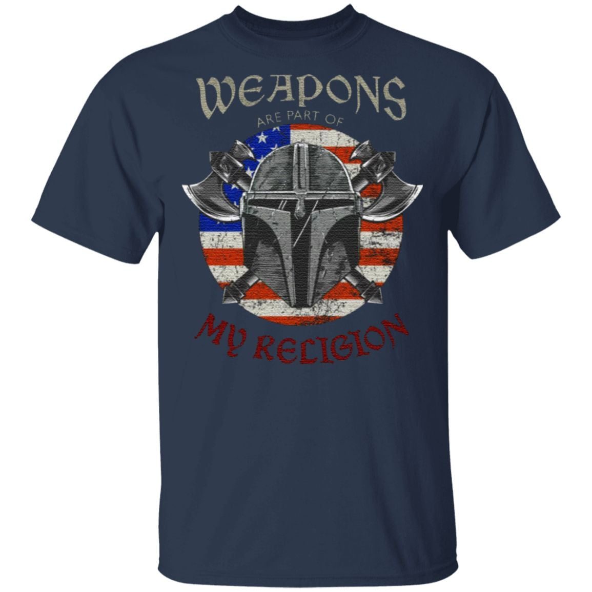 Weapons Are Part Of My Religion Warrior Head T-Shirt