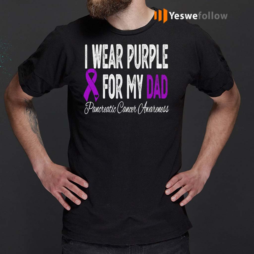I-Wear-Purple-For-My-Dad-Pancreatic-Cancer-Awareness-Ribbon-Shirt