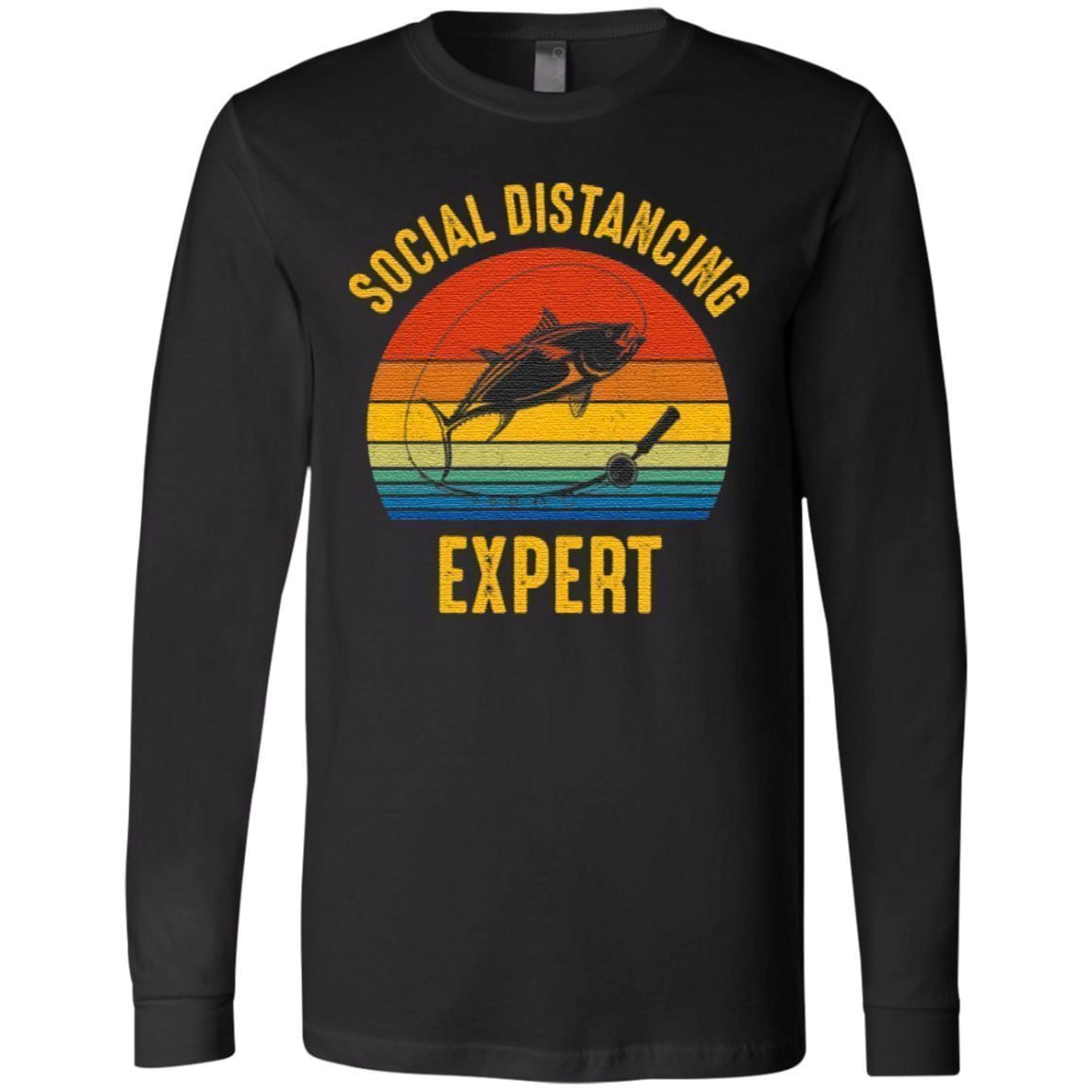 Social Distancing Expert Fishing T-Shirt