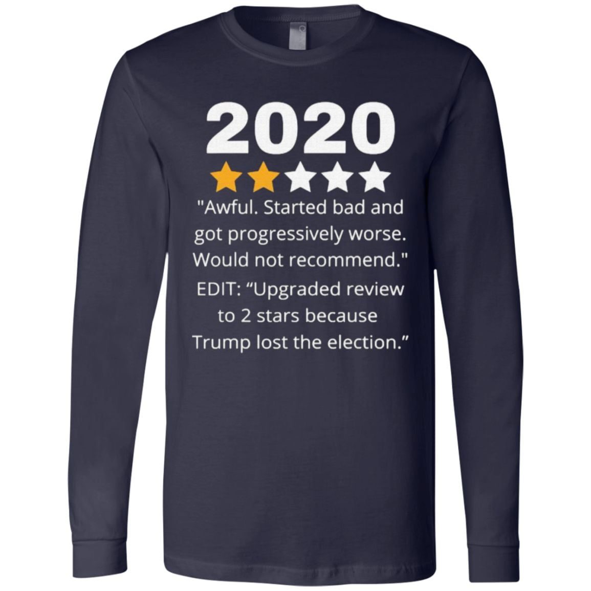 2020 Review Two Stars Awful Bad Rating Would Not Recommend T Shirt