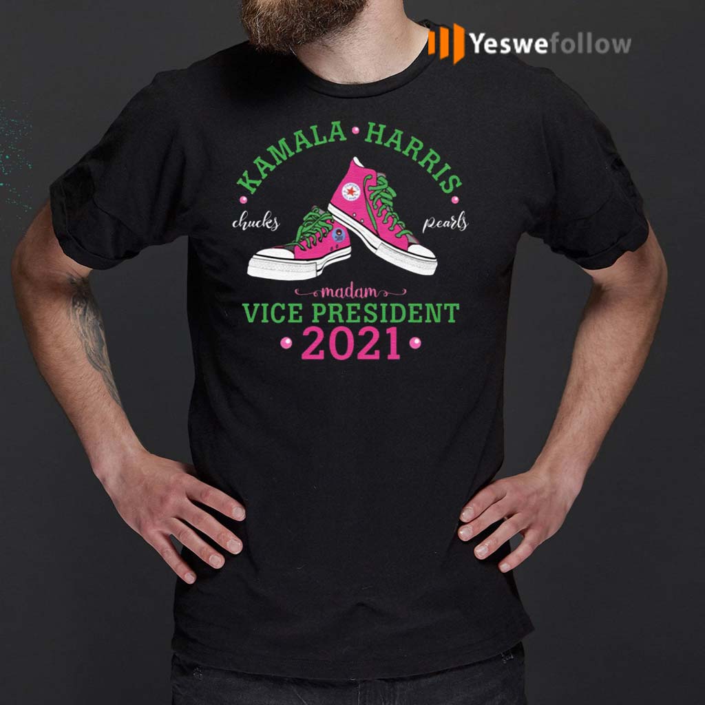 Kamala-Harris-Chucks-Madam-Vice-President-Pearls-Shirts