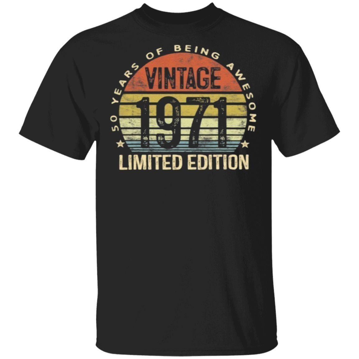 50 Year Old Gifts Vintage 1971 Limited Edition 50Th Birthday T Shirt