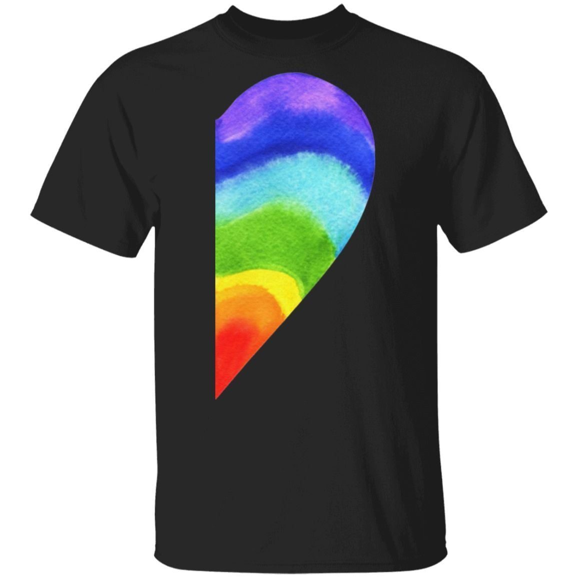 rainbow heart t shirt uk