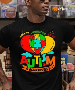 Autism Awareness Day 2021 Accept Understand Love Autism Awareness Balloon T-Shirts