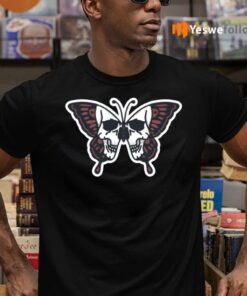 Butterfly Skull Illustration T-Shirts