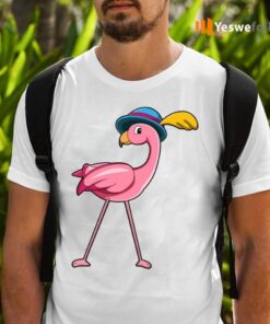 Flamingo with Hat & Feather T-Shirts