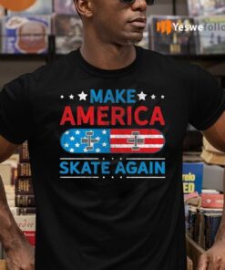 Make America Skate Again US Flag Retro Grunge T-Shirts