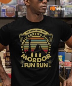 One Does Not Simply Walk Middle Earth’s Annual Mordor Fun Run Sunset Vintage T-Shirts