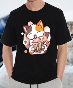 Cat Boba Tea Bubble Tea Anime Kawaii Neko Shirt