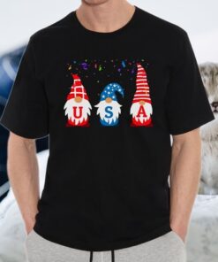 Three Gnomes Celebrate Independence Day 4th Of July T-shirt