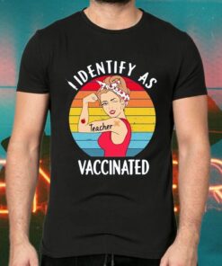 Strong Girl I Identify As Vaccinated Vintage TShirt