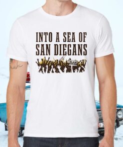 into a sea of san diegans shirts