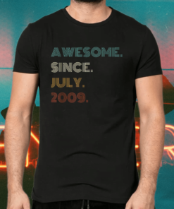 12th Birthday Awesome Since July 2009 12 Year Old Boys Girls Tee-Shirts