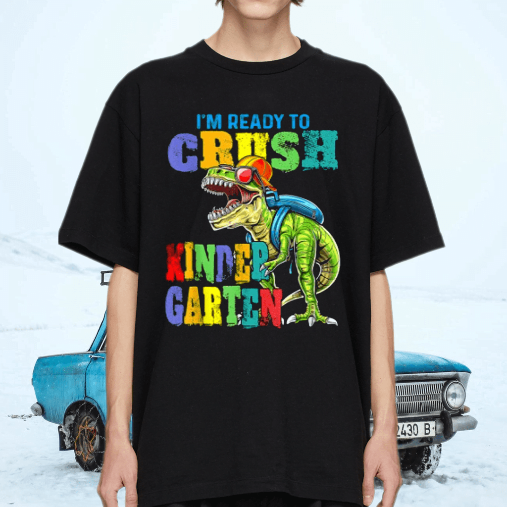 I'm Ready To Crush Kindergarten Dinosaur Back To School Kids T-Shirts