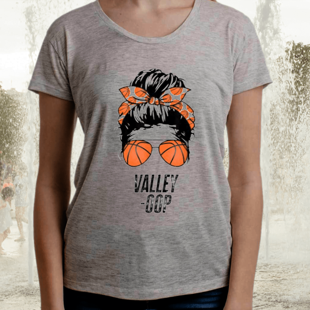 Phoenix Basketball Valley -Oop messy bun sun basketball fan Tee-Shirts