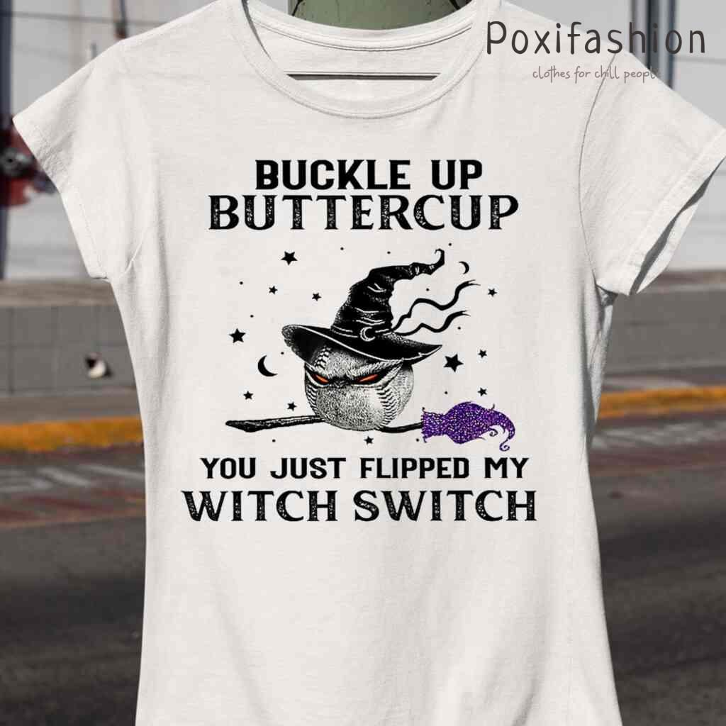 Baseball You Just Flipped My Witch Switch Halloween Tshirts White