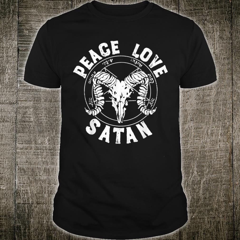 Peace Love Satan Pagan Witch Halloween Costume Outfit Shirt