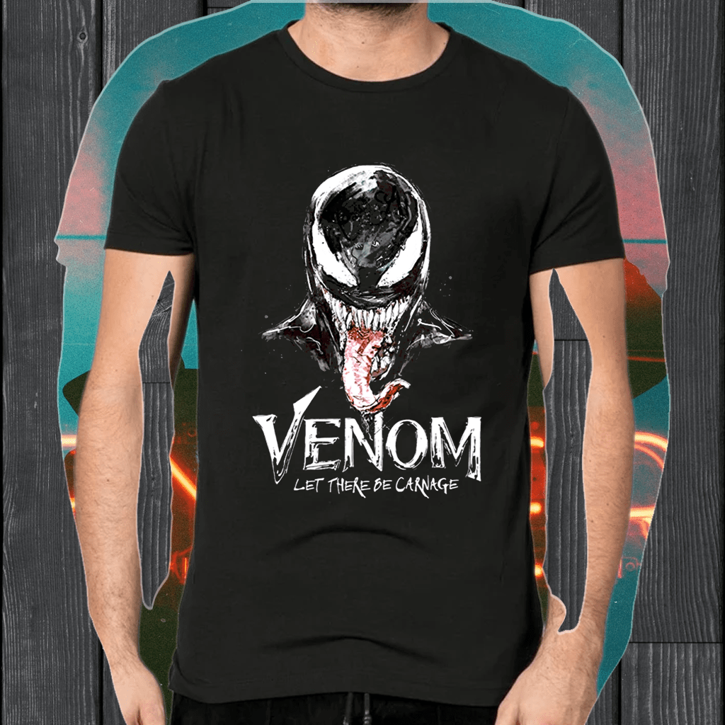 Marvel Venom Let There Be Carnage Spiderman Movie Water Color Art T-Shirts