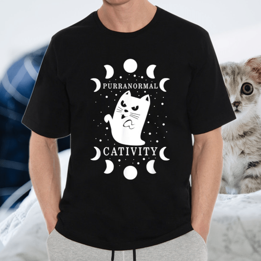 Purranormal Cativity Cat Ghost Fur Cute Ghost Kitty TShirt