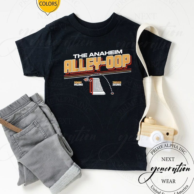 Trevor Zegras And Sonny Milano The Anaheim Alley-Oop T-Shirt