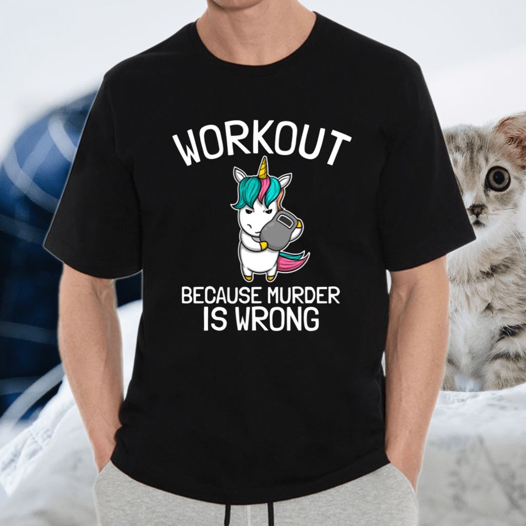 Workout & Fitness Saying Unicorn Kettle Bell TShirt