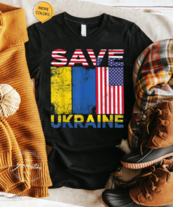 Ukraine Save Ukraine I Stand With Ukraine USA Flag Support T-Shirts