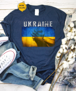 Vintage Ukraine Ukrainian Flag Pride Gifts Shirt