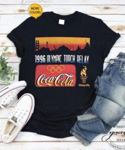 1996 Atlanta Olympics T-Shirt Vintage Torch Relay Coca Cola TShirts