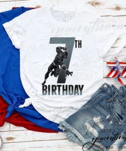 Black Panther Birthday - Action Pose 7th Birthday TShirt