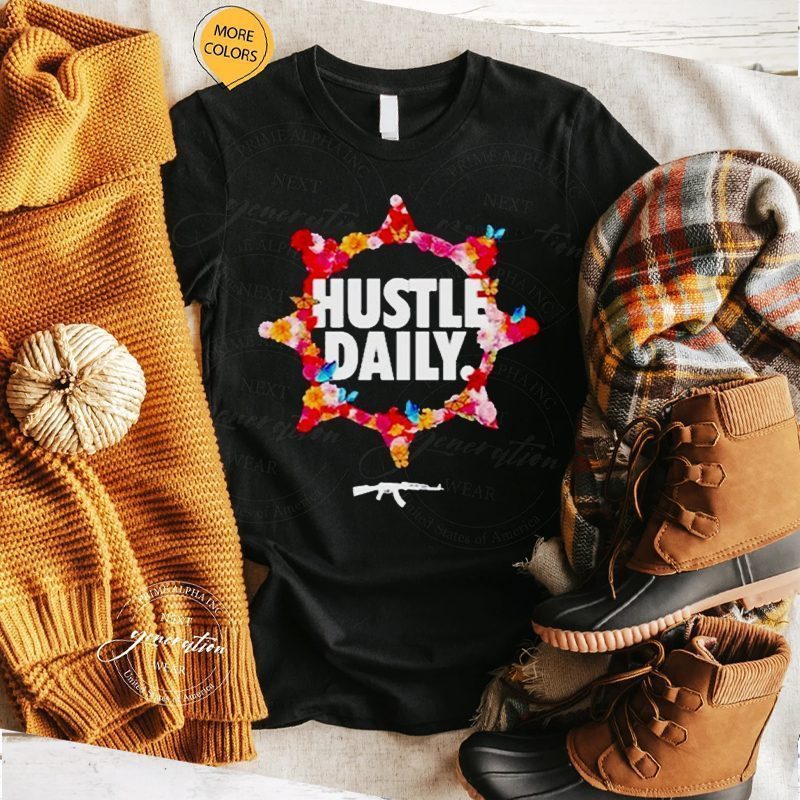 Hustle Daily Rose Circle shirts