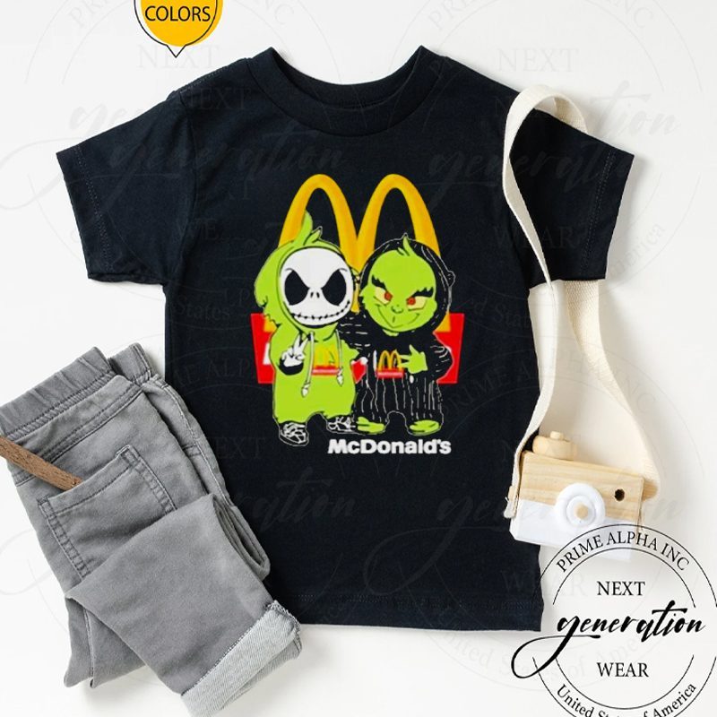 Jack Skellington and Grinch McDonalds friends shirt