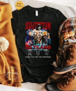 Led-Zeppelin 55 Years Anniversary 1968-2023 Thank You For The Memories Signatures TShirt