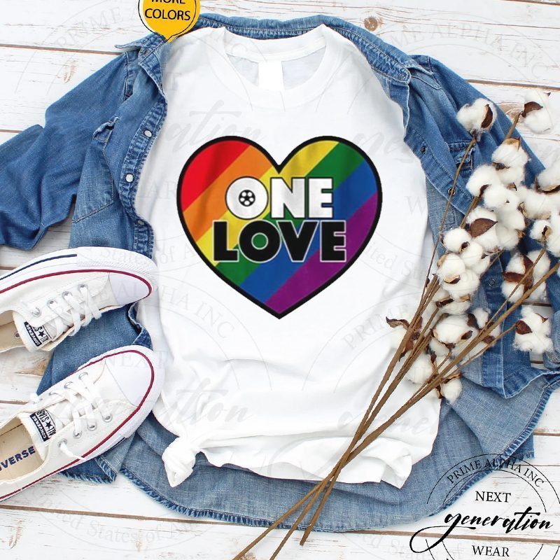 One Love heart LGBT shirt