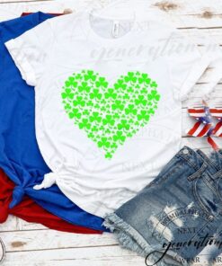 St Patrick’s Day Shamrock Heart Cute Irish shirts