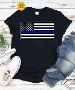 Thin Blue Line Police Flag TShirts