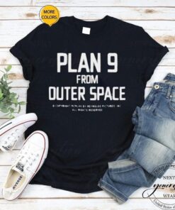 White Typo Design Plan 9 From Outer Space tshirts